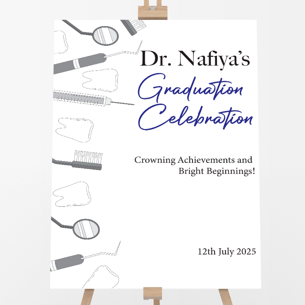 Graduation The Plaque Busters Design Welcome Board | 5mm Thick Premium Quality Acrylic Sign OR 5mm Foam Board Graduation The Plaque Busters Design Welcome Board | 5mm Thick Premium Quality Acrylic Sign OR 5mm Foam Board