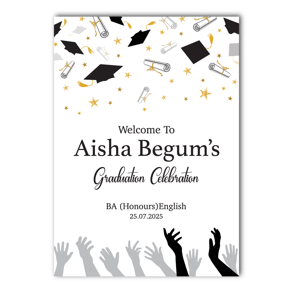 Vinyl Sticker ONLY | Personalised High Fives & Higher Caps Graduation Design | Vinyl Sticker Vinyl Sticker ONLY | Personalised High Fives & Higher Caps Graduation Design | Vinyl Sticker