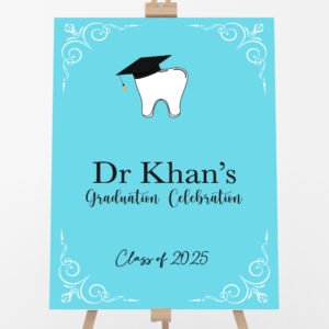 Graduation Smiles Ahead Design Welcome Board | 5mm Thick Premium Quality Acrylic Sign OR 5mm Foam Board