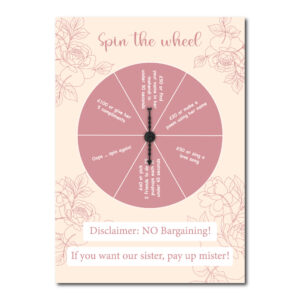 Vinyl Sticker ONLY | Personalised Blush Rose Motion Design | Spinning Arrow Included