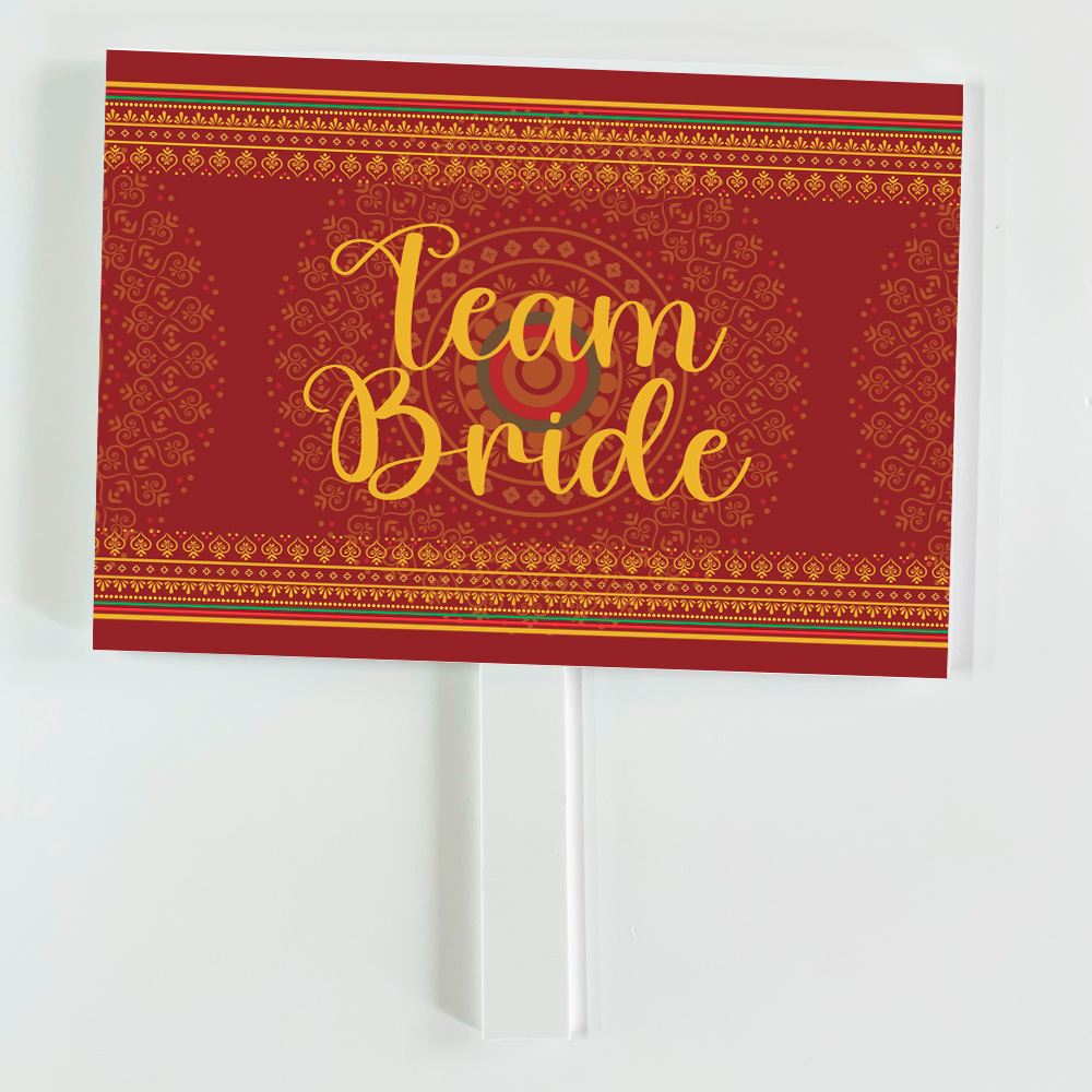 Pay Up Mister Signs | Wedding Gate Signs & PVC Banner Bundle | Royal Red Mandala Design 5