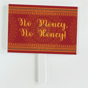 Pay Up Mister Signs | Wedding Gate Signs & PVC Banner Bundle | Royal Red Mandala Design 2