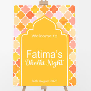 Riad Romance Personalised Welcome Board | 5mm Thick Premium Quality Acrylic Sign OR 5mm Foam Board