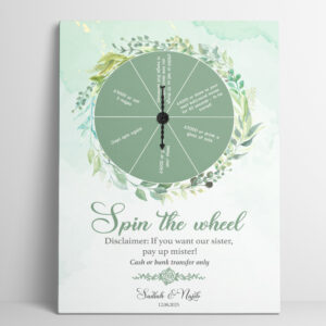 Ever After Green Vinyl Sticker And Foamex Spinning Wedding Welcome Sign | Spinning Arrow Included