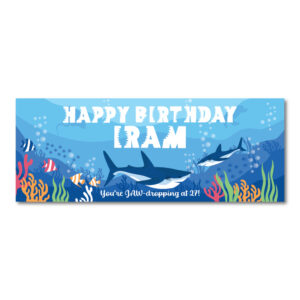 Personalised Birthday Banner | JAW-Dropping Birthday | PVC Banner | With Eyelets 2