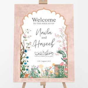 Garden of Whimsy Personalised Welcome Board | 5mm Thick Premium Quality Acrylic Sign OR 5mm Foam Board