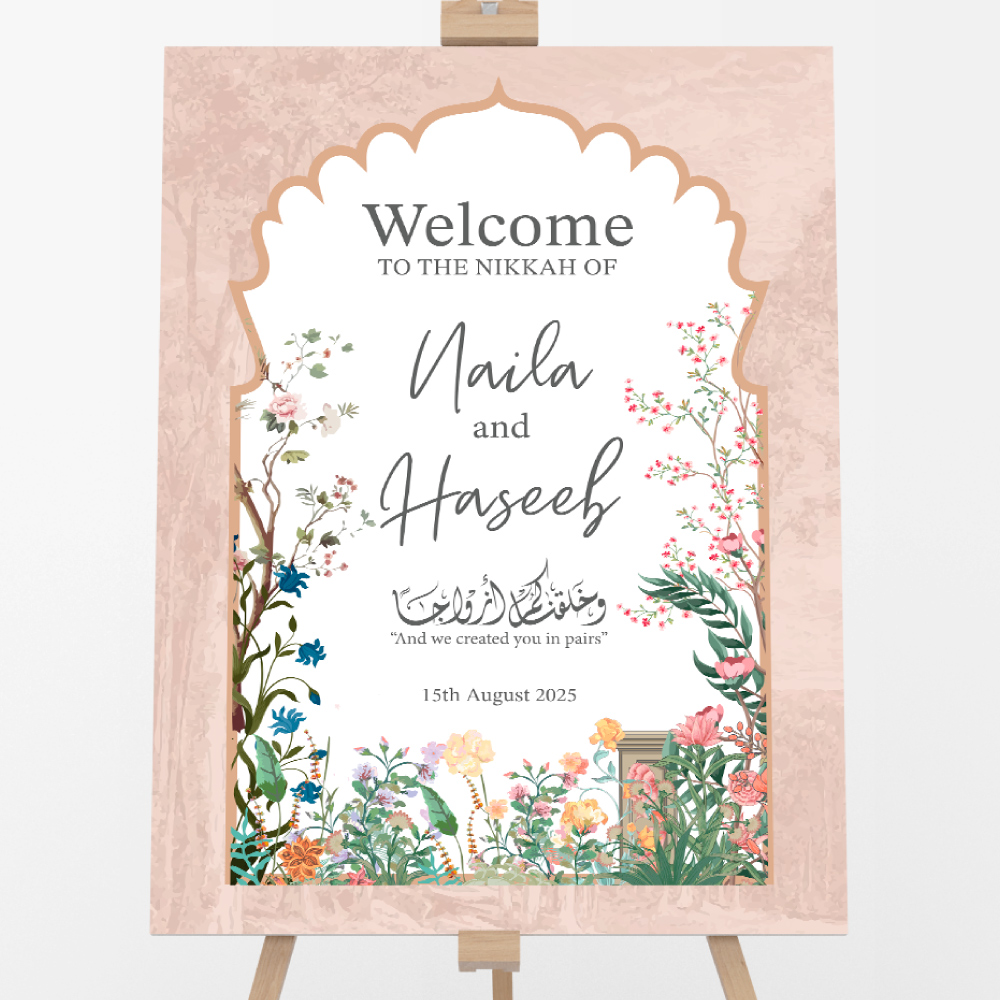 Garden of Whimsy Personalised Welcome Board | 5mm Thick Premium Quality Acrylic Sign OR 5mm Foam Board