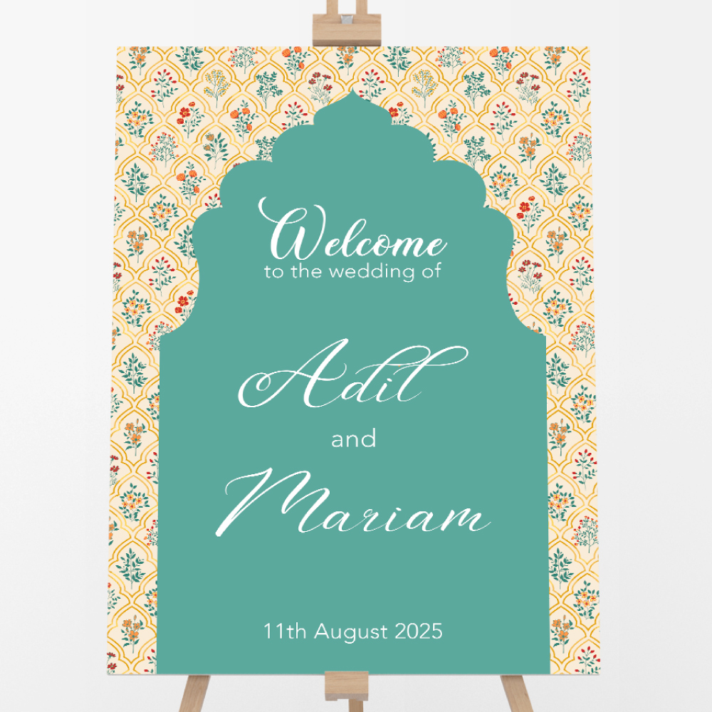 Ceramic Souk Serenity Personalised Welcome Board | 5mm Thick Premium Quality Acrylic Sign OR 5mm Foam Board