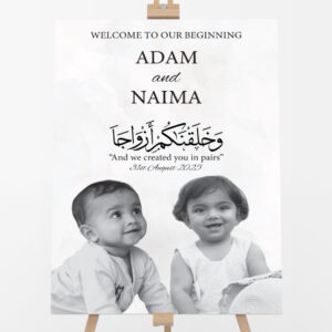 The Start Of Forever Personalised Welcome Board | 5mm Thick Premium Quality Acrylic Sign OR 5mm Foam Board