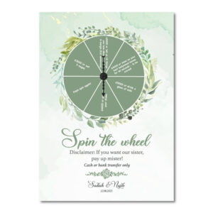 Vinyl Sticker ONLY | Personalised Ever After Green Spinning Design | Spinning Arrow Included