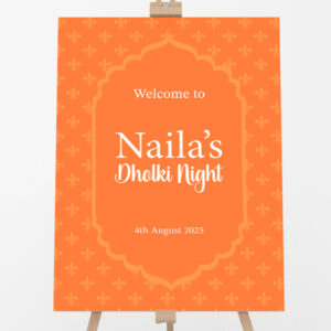 Sunset Fleur Personalised Welcome Board | 5mm Thick Premium Quality Acrylic Sign OR 5mm Foam Board