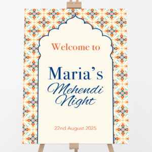 Moroccan Muse Arch Personalised Welcome Board | 5mm Thick Premium Quality Acrylic Sign OR 5mm Foam Board